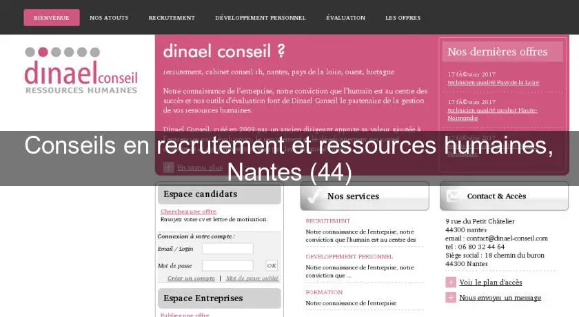 Conseils en recrutement et ressources humaines, Nantes (44)