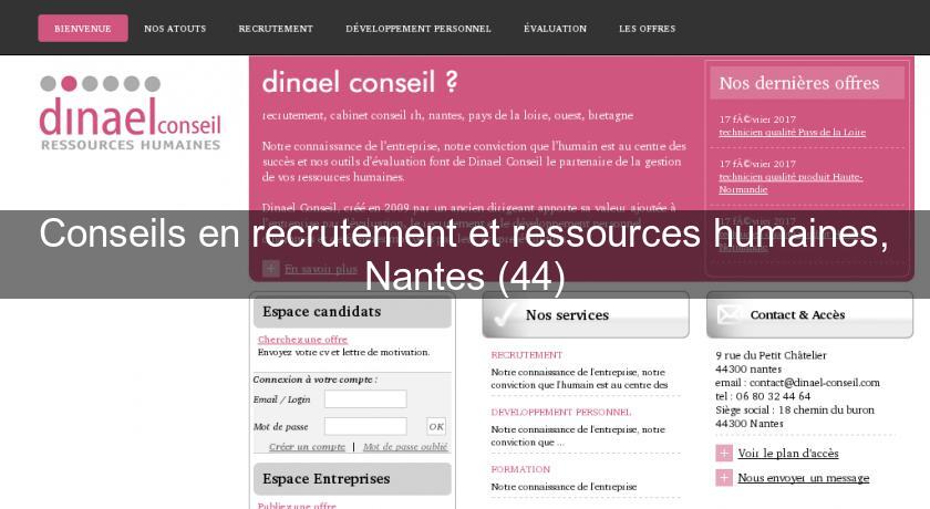 Conseils en recrutement et ressources humaines, Nantes (44)