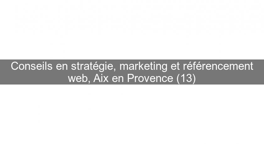 Conseils en stratégie, marketing et référencement web, Aix en Provence (13)