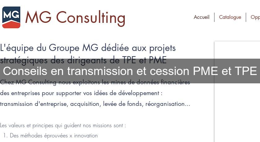 Conseils en transmission et cession PME et TPE Conseils en transmission et cession PME et TPE