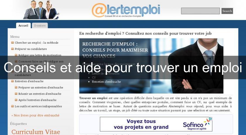 Conseils et aide pour trouver un emploi Conseils et aide pour trouver un emploi