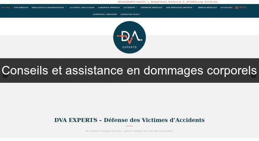 Conseils et assistance en dommages corporels Conseils et assistance en dommages corporels