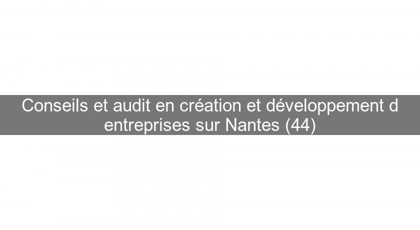 Conseils et audit en création et développement d'entreprises sur Nantes (44)