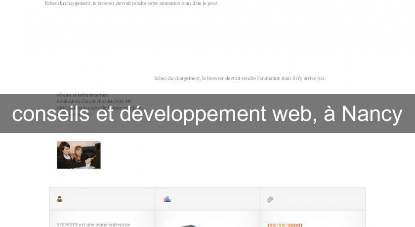 conseils et développement web, à Nancy