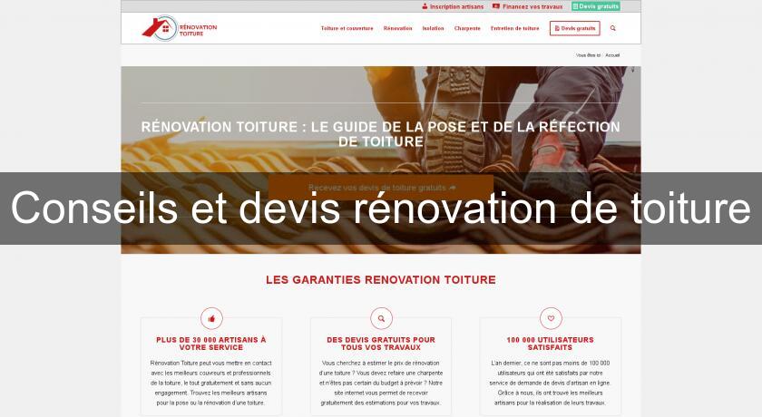 Conseils et devis rénovation de toiture