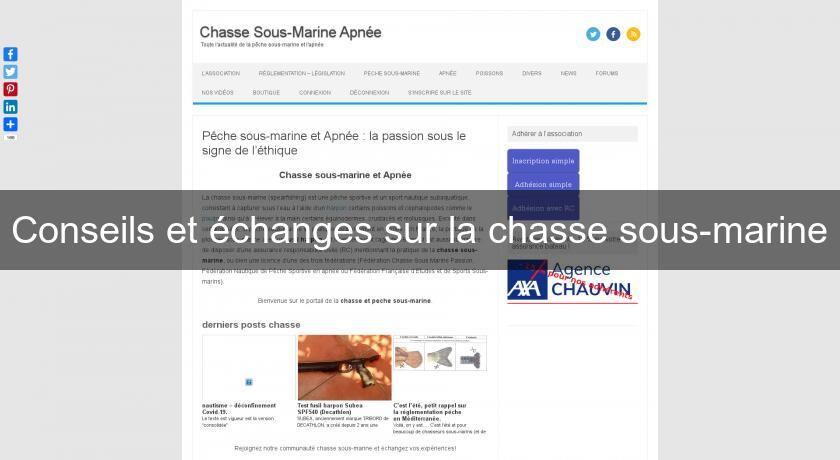 Conseils et échanges sur la chasse sous-marine Conseils et échanges sur la chasse sous-marine