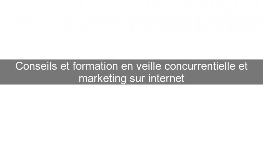 Conseils et formation en veille concurrentielle et marketing sur internet