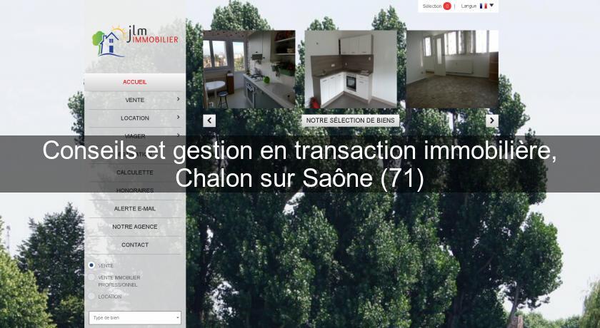 Conseils et gestion en transaction immobilière, Chalon sur Saône (71) Conseils et gestion en transaction immobilière, Chalon sur Saône (71)