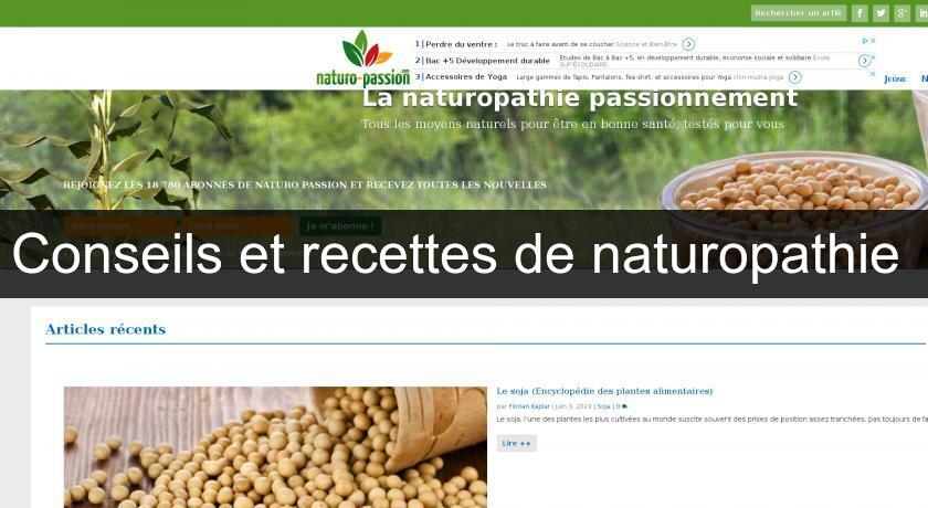 Conseils et recettes de naturopathie Conseils et recettes de naturopathie