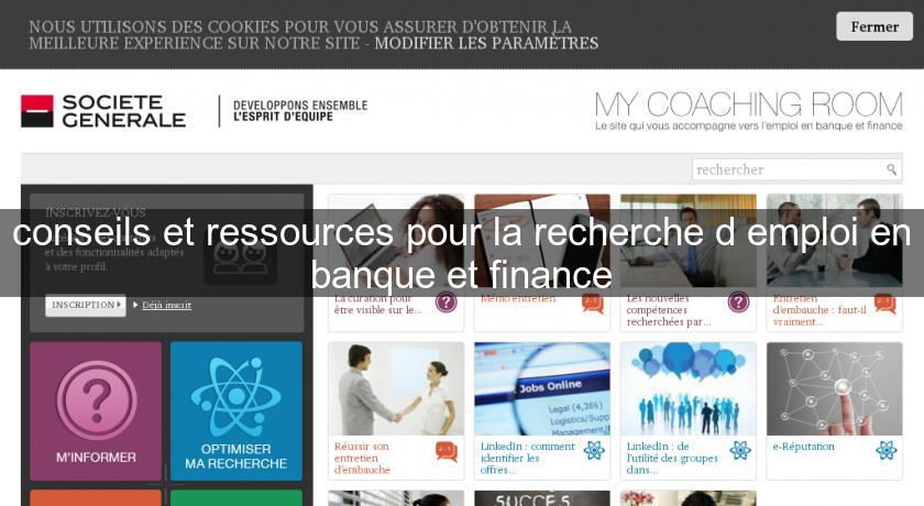 conseils et ressources pour la recherche d'emploi en banque et finance