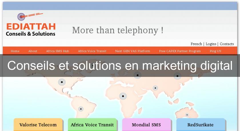Conseils et solutions en marketing digital Conseils et solutions en marketing digital