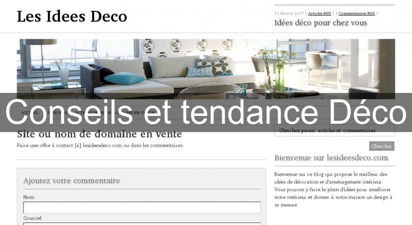 Conseils et tendance Déco