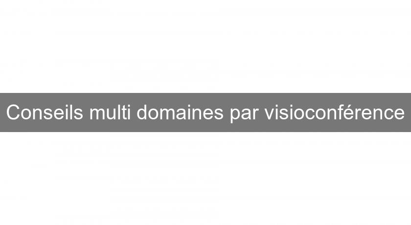 Conseils multi domaines par visioconférence Conseils multi domaines par visioconférence