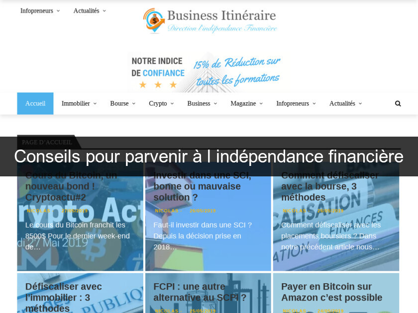 Conseils pour parvenir à l'indépendance financière