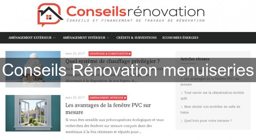 Conseils Rénovation menuiseries