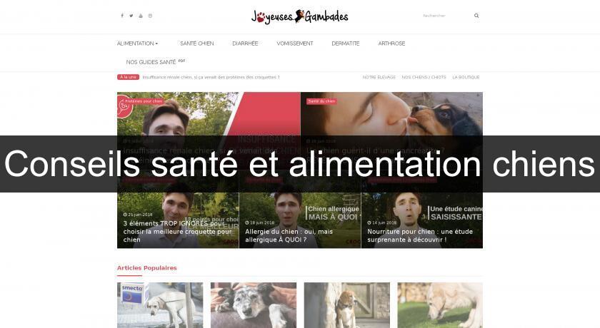 Conseils santé et alimentation chiens Conseils santé et alimentation chiens