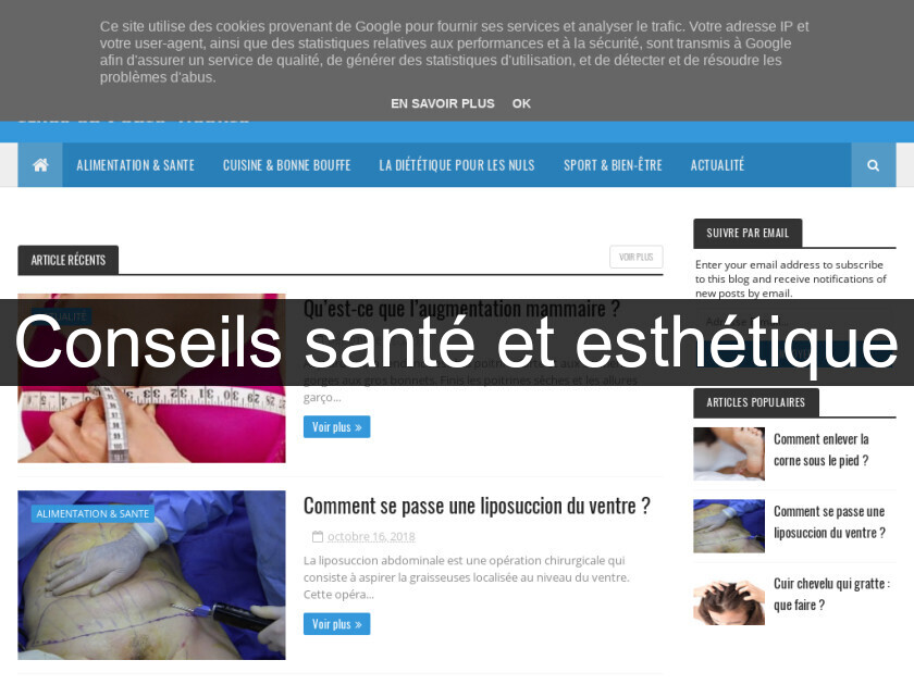 Conseils santé et esthétique Conseils santé et esthétique