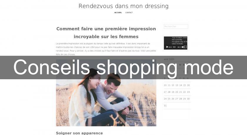 Conseils shopping mode Conseils shopping mode
