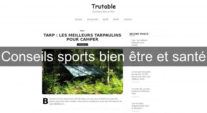 Conseils sports bien être et santé Conseils sports bien être et santé