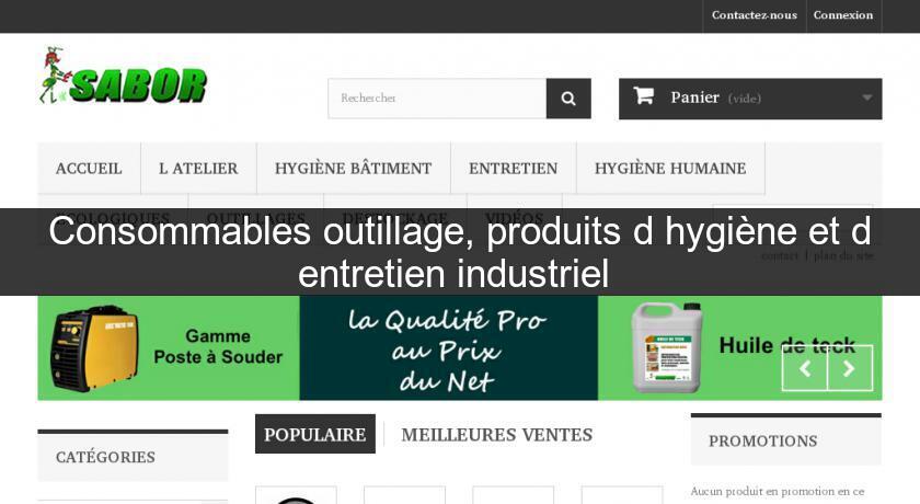 Consommables outillage, produits d'hygiène et d'entretien industriel 