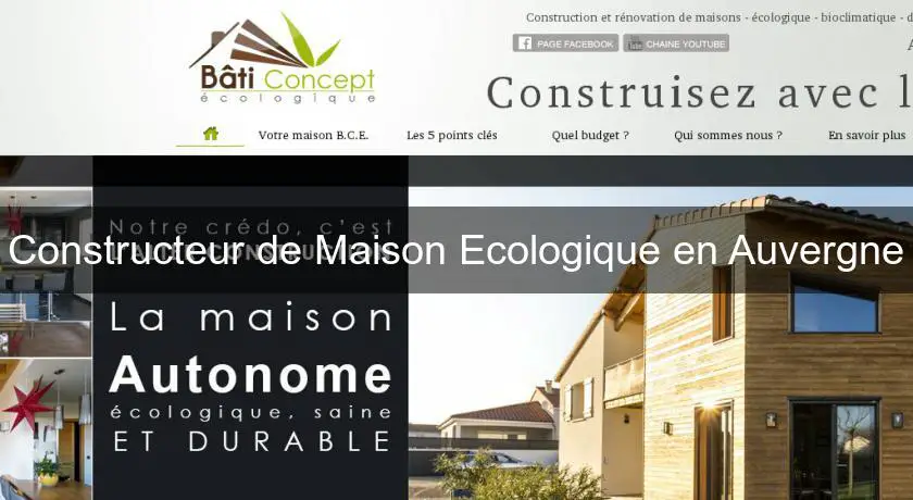 Constructeur de Maison Ecologique en Auvergne