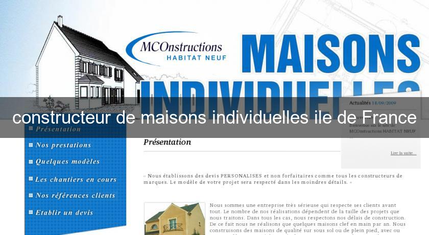 constructeur de maisons individuelles ile de France