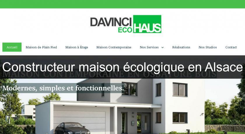 Constructeur maison écologique en Alsace