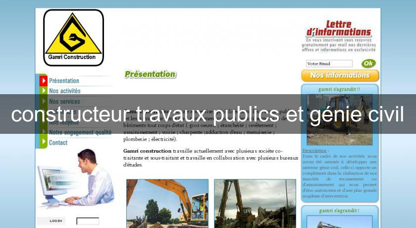 constructeur travaux publics et génie civil