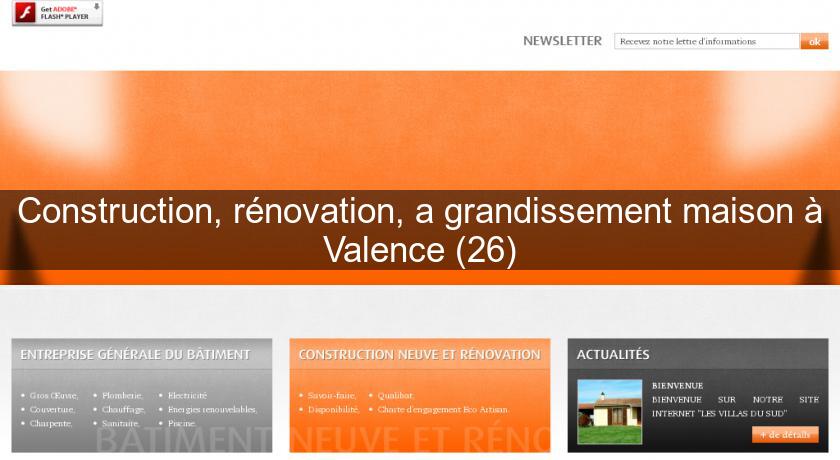 Construction, rénovation, a grandissement maison à Valence (26) Construction, rénovation, a grandissement maison à Valence (26)