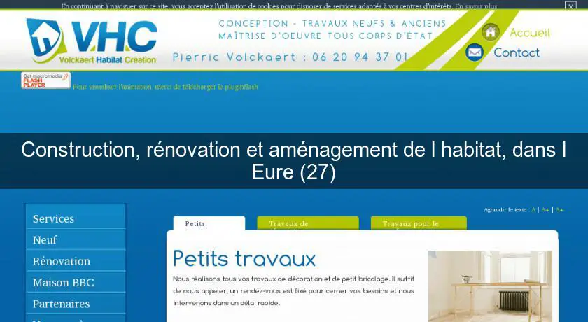 Construction, rénovation et aménagement de l'habitat, dans l'Eure (27)