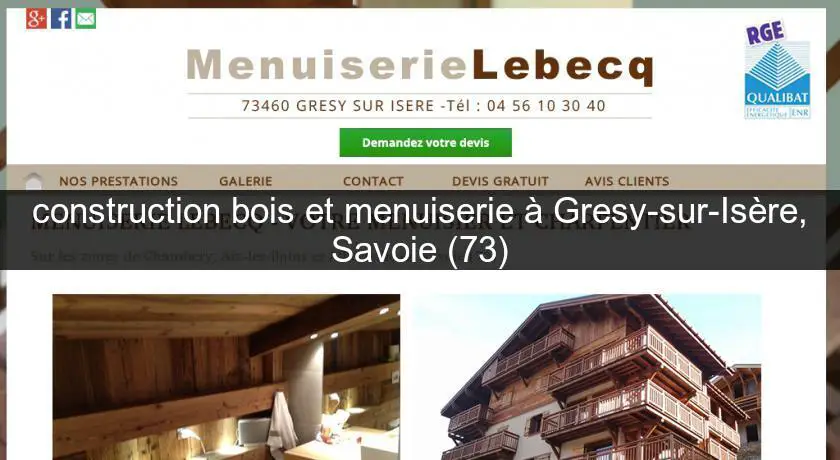 construction bois et menuiserie à Gresy-sur-Isère, Savoie (73)