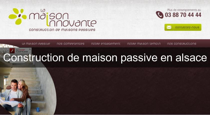 Construction de maison passive en alsace