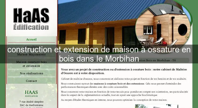 construction et extension de maison à ossature en bois dans le Morbihan