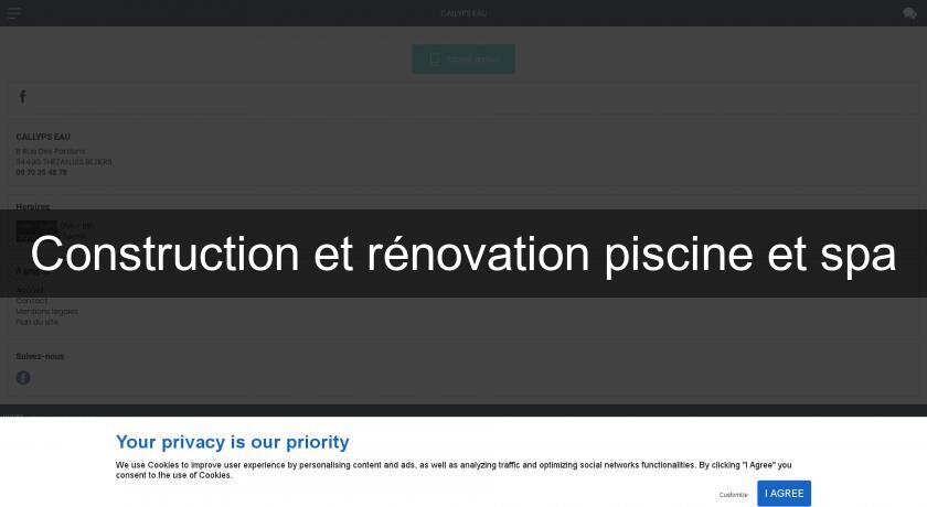 Construction et rénovation piscine et spa Construction et rénovation piscine et spa