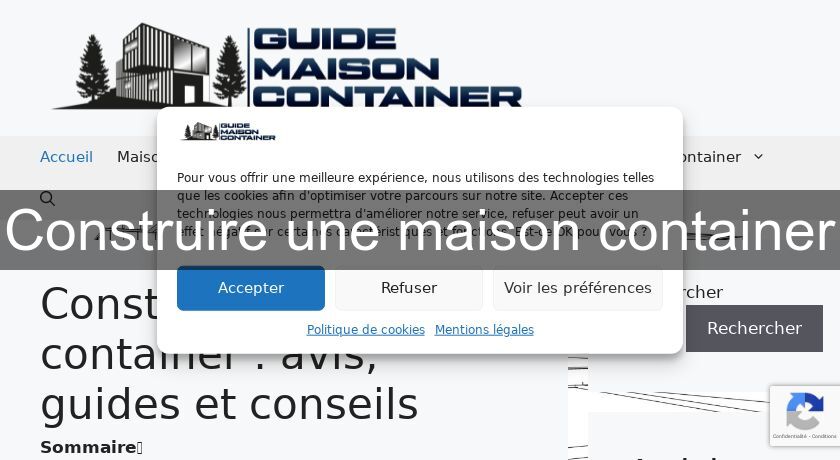 Construire une maison container