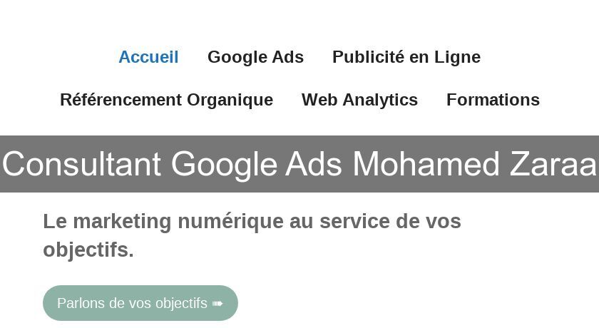 Consultant Google Ads Mohamed Zaraa Consultant Google Ads Mohamed Zaraa