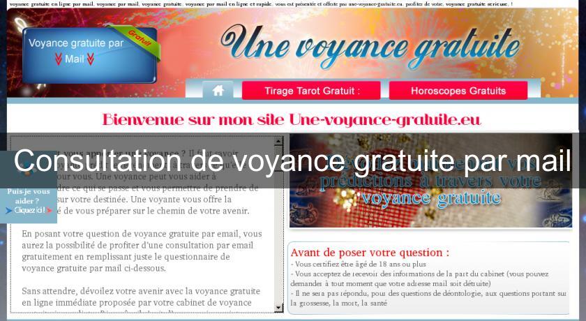 Consultation de voyance gratuite par mail Consultation de voyance gratuite par mail