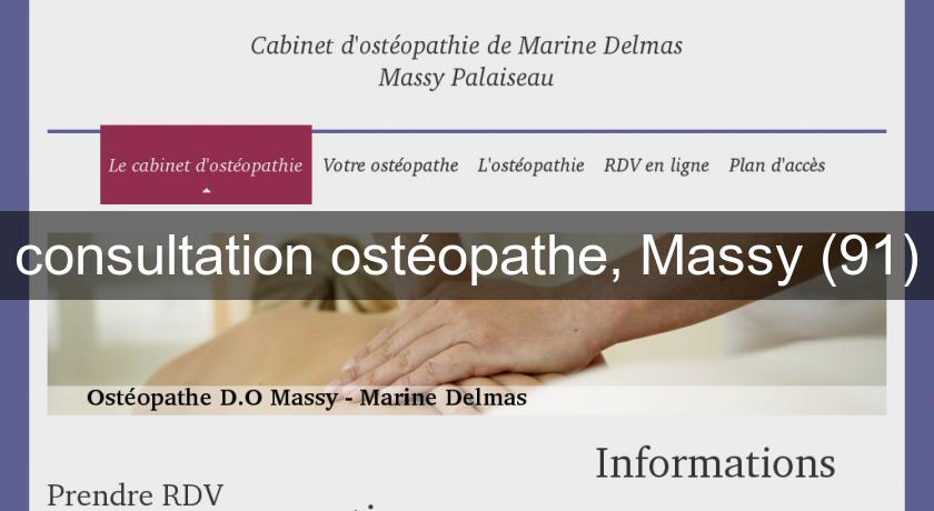 consultation ostéopathe, Massy (91)