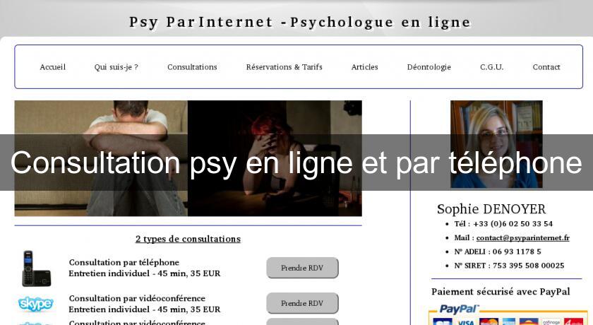 Consultation psy en ligne et par téléphone