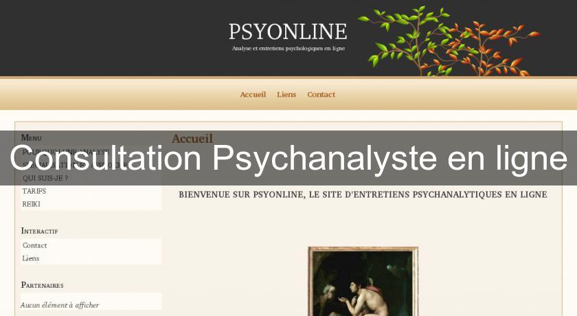 Consultation Psychanalyste en ligne Consultation Psychanalyste en ligne