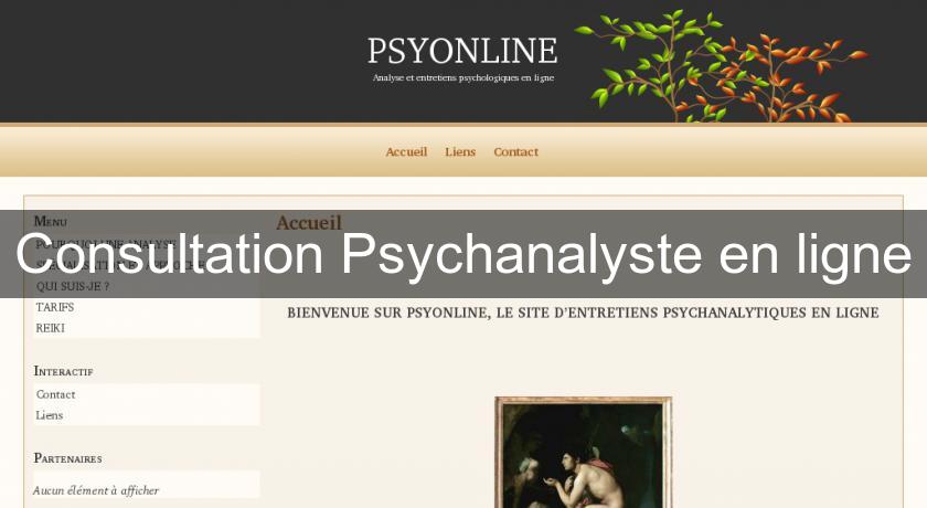 Consultation Psychanalyste en ligne