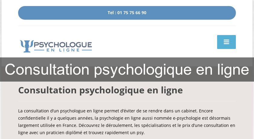 Consultation psychologique en ligne Consultation psychologique en ligne