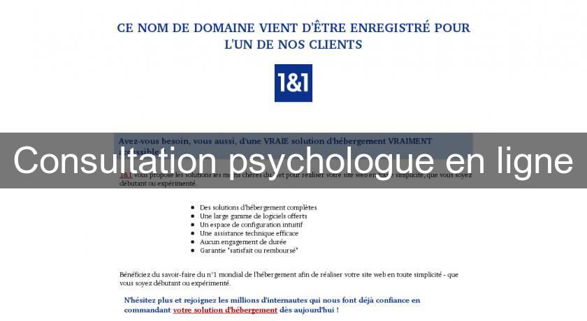 Consultation psychologue en ligne Consultation psychologue en ligne