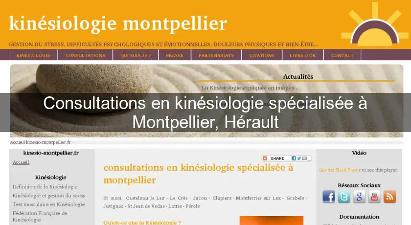 Consultations en kinésiologie spécialisée à Montpellier, Hérault