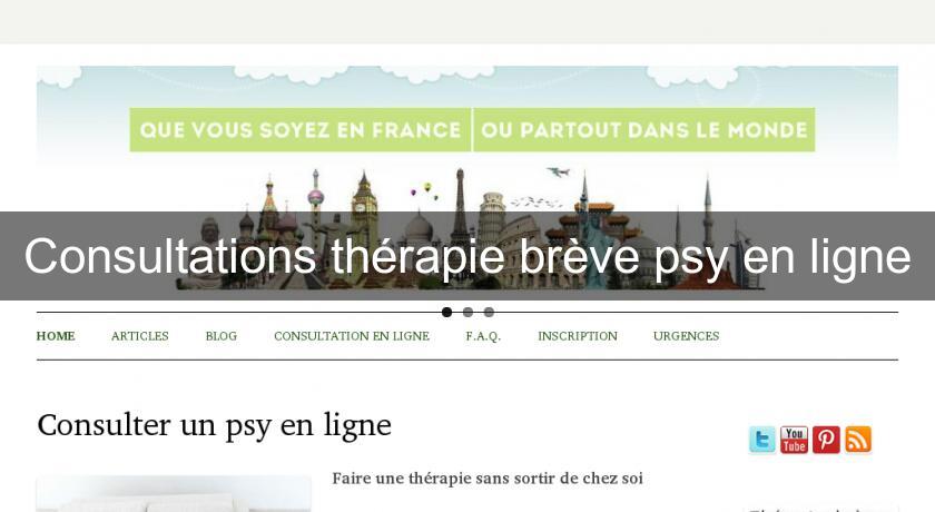 Consultations thérapie brève psy en ligne Consultations thérapie brève psy en ligne