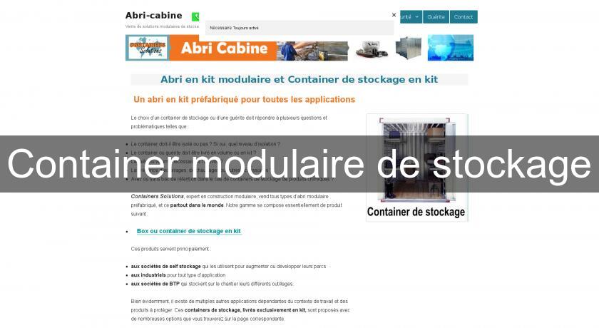 Container modulaire de stockage Container modulaire de stockage