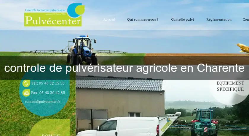 controle de pulvérisateur agricole en Charente