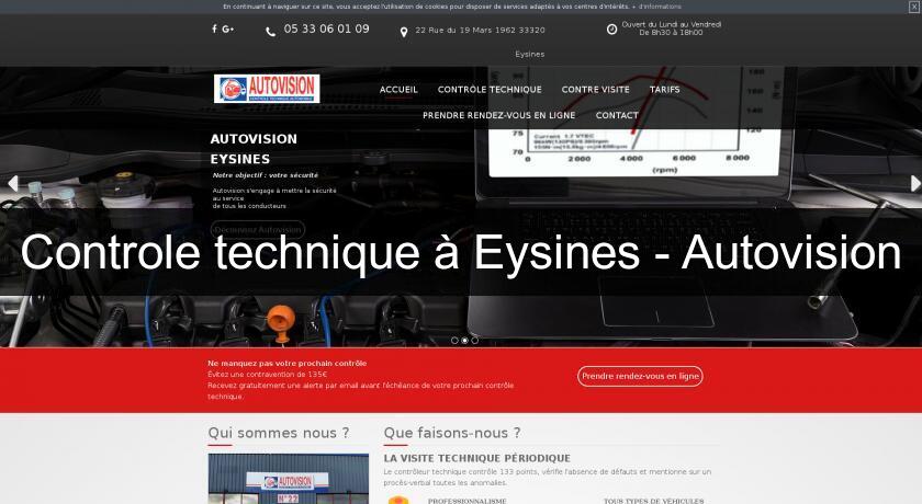 Controle technique à Eysines - Autovision Controle technique à Eysines - Autovision