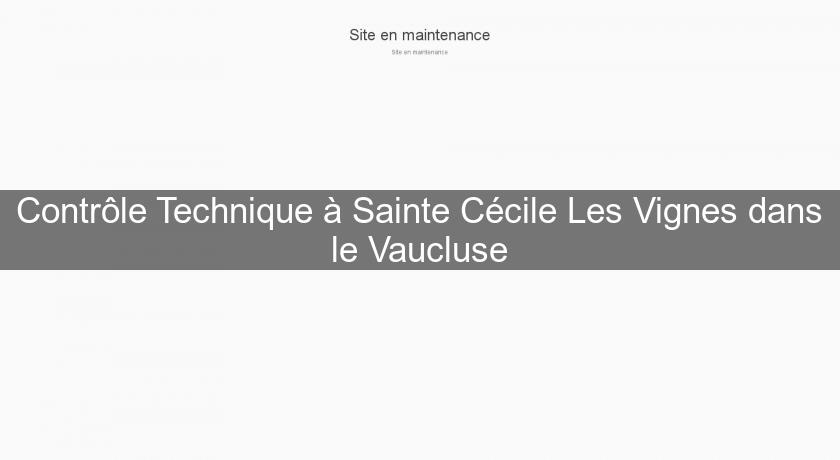 Contrôle Technique à Sainte Cécile Les Vignes dans le Vaucluse Contrôle Technique à Sainte Cécile Les Vignes dans le Vaucluse