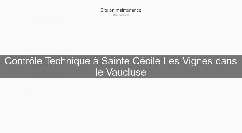 Contrôle Technique à Sainte Cécile Les Vignes dans le Vaucluse